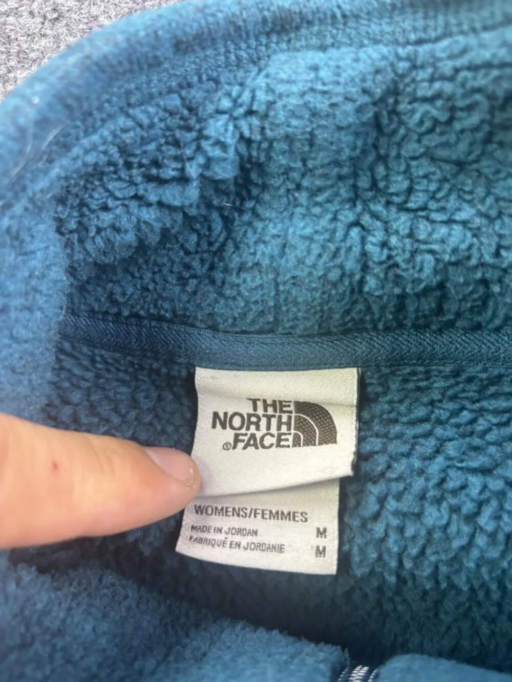 The‎ North Face Crescent Jacket Womens Medium Blue Fleece Full Zip Pockets